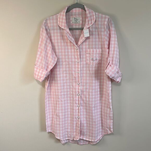 NWT Love to lounge Button Down Sleep Shirt - Picture 1 of 7